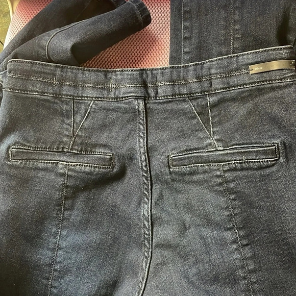 Anthropologie Pilcro & The Letterpress Blue Slit Front High Rise Skinny Jeans - Picture 6 of 11